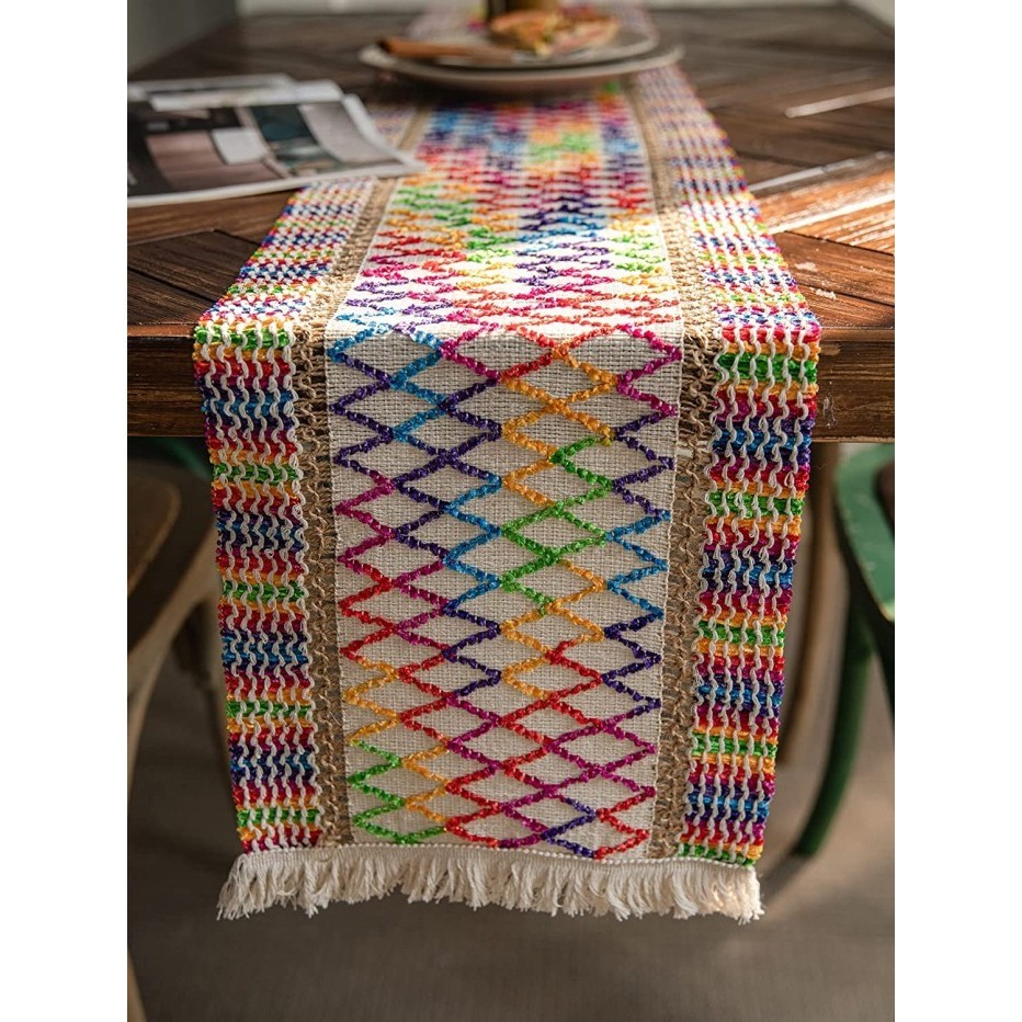 BARU TABLE RUNNER MEJA MAKAN TABLE RUNNER PREMIUM RAJUT