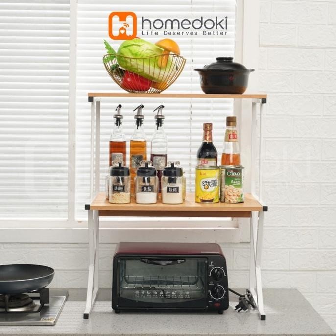 Homedoki Rak Dapur / Rak Microwave / Rak Serbaguna / Rak Bumbu Dapur