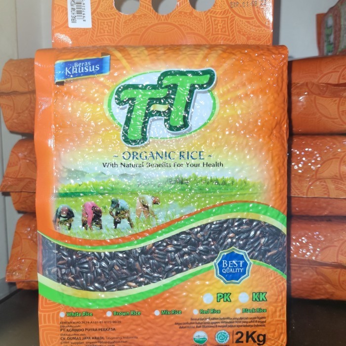 

Beras hitam organik tip top 2kg organik black rice K01