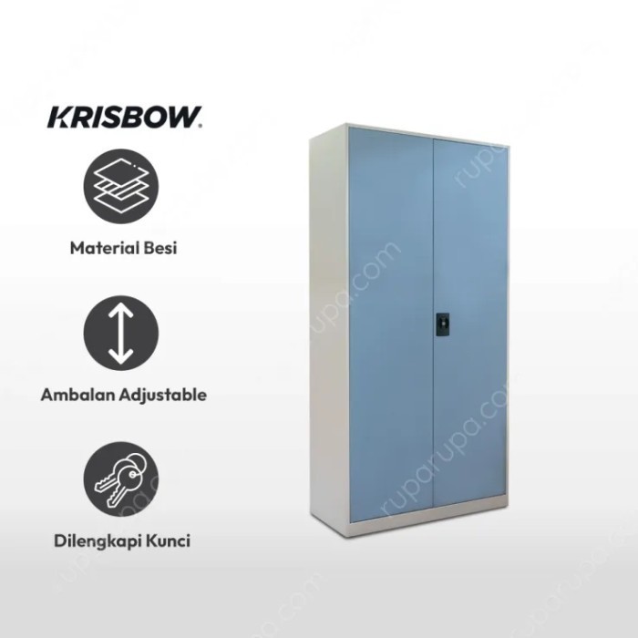 Krisbow Lemari Arsip Kantor Besi 2 Pintu - Biru
