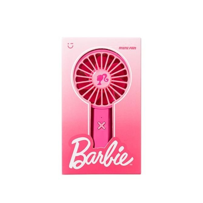 Miniso x Barbie Kipas Angin Mini Fan Portable DIY Stiker