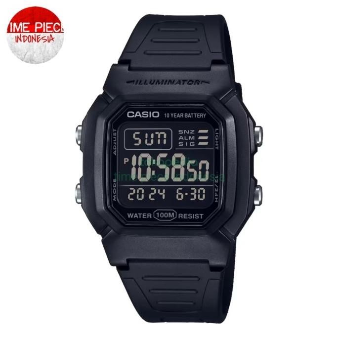 Casio Digital W-800H-1BVDF / Casio W800H-1B Original & Garansi