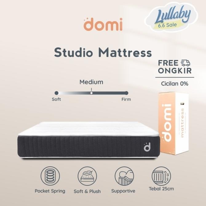 Domi Studio Mattress - Kasur Pocket Spring Bed Motion Isolation