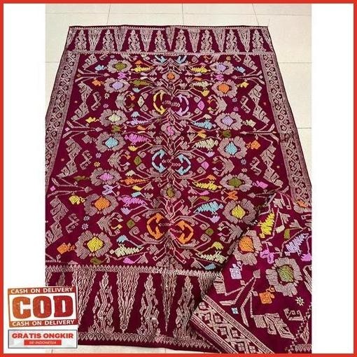 Tarbaru Kain Kamen Songket Cendana Asli Tenun Bali Benang Cendana Premium Sepasang Terlaris