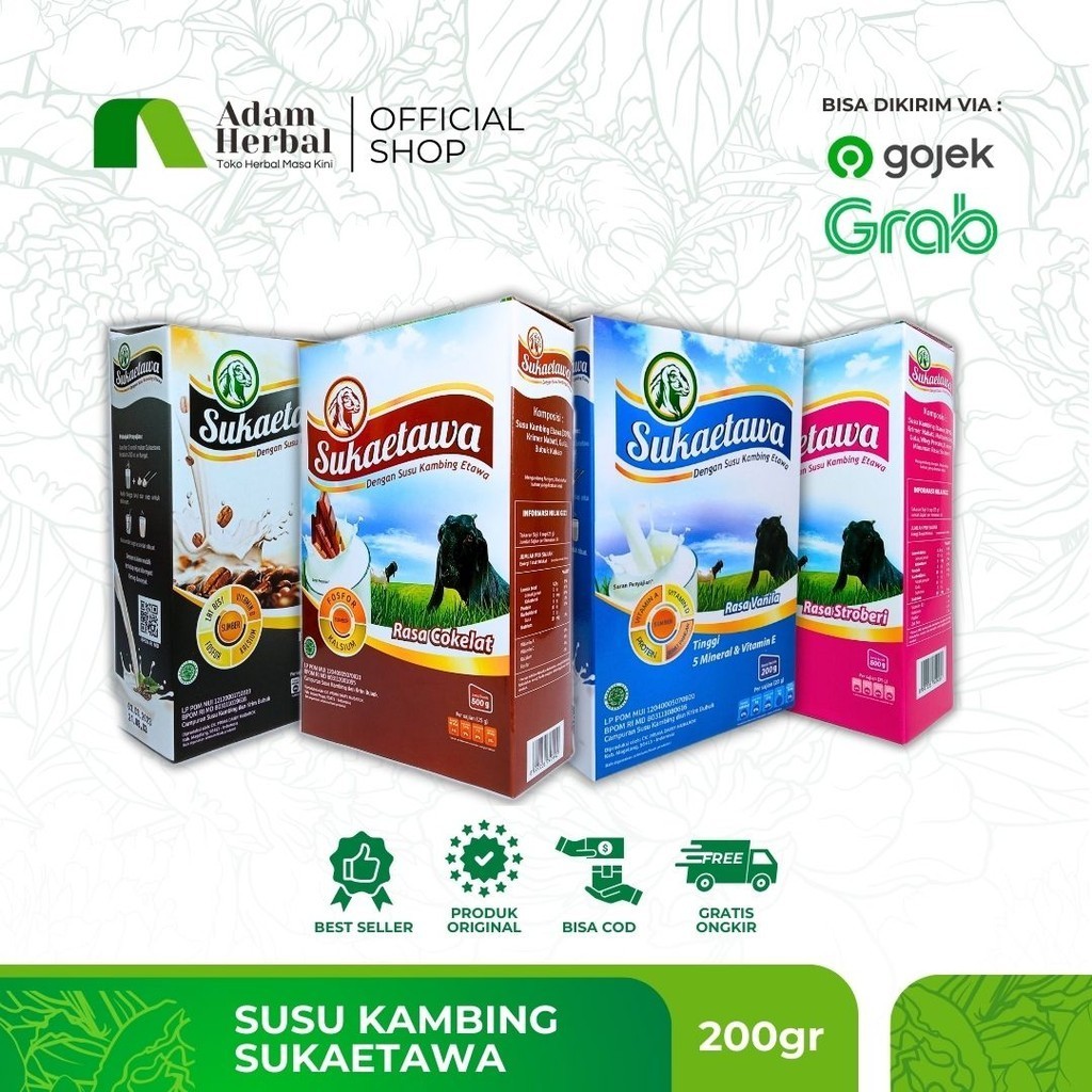 

Susu Kambing Suka Etawa ALL VARIAN 200gr Membantu Sistem Pencernaan, Mengobati Alergi Kulit, Menambah Stamina Tubuh, Mencegah Kerapuhan Pada Tulang, Mengobati Penyaki TBC - Adam Herbal