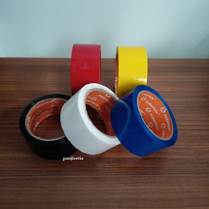 

LAKBAN WARNA AURAPACK 2 INCH 45MM X 55Y SOLATIP PUTIH MERAH HITAM BLU