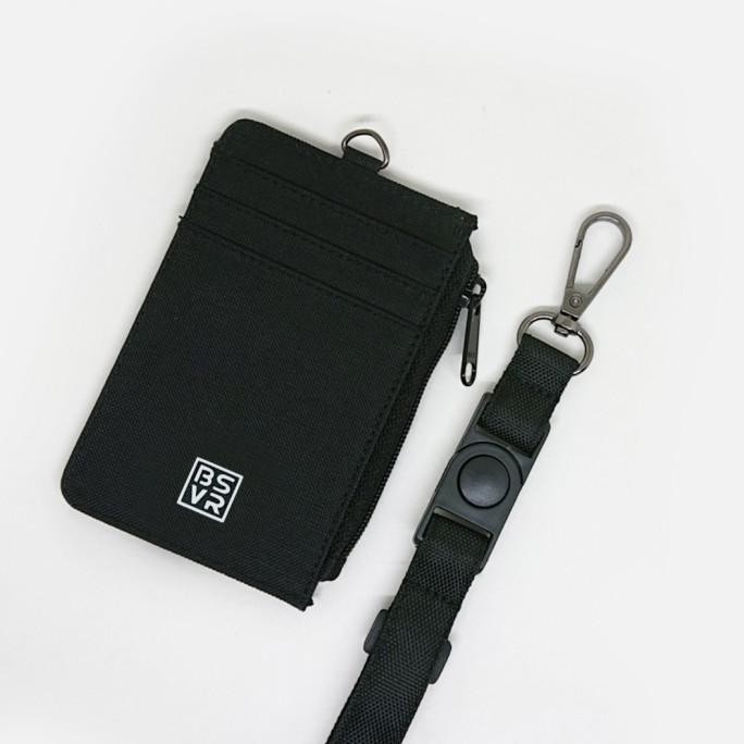 

ID card holder / dompet id card & tali gantungan - black