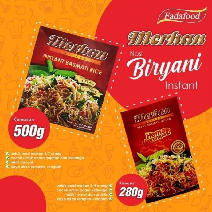 

Nasi Briyani Instan Beras Brasmati Merhan Masakan Arab Bumbu Zafron F67A