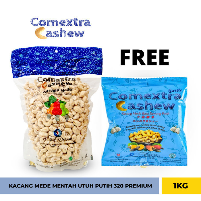 

Kacang Mede Mentah Utuh Putih 320 Premium 1 Kg - Cashew Mete Mente