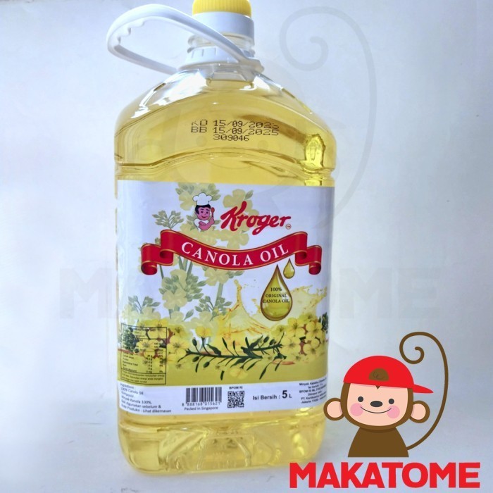 

Kroger Canola Oil 5Lt Pure Minyak Kanola 100% Original 5L 5 Liter