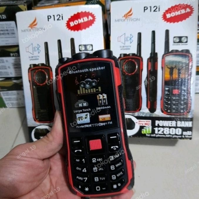 Hp Gunung Maxtron Bomba P12 Baterai Besar Hankarezo