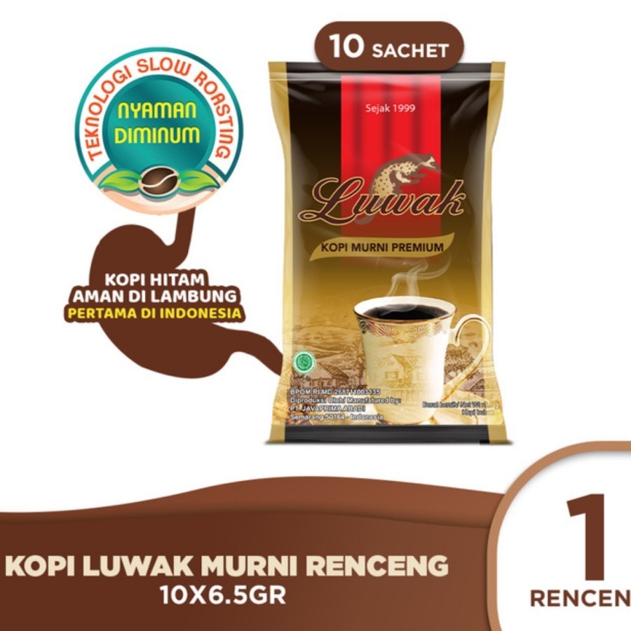 

Luwak Kopi Murni premium || 10 sach @ 6,5 gr