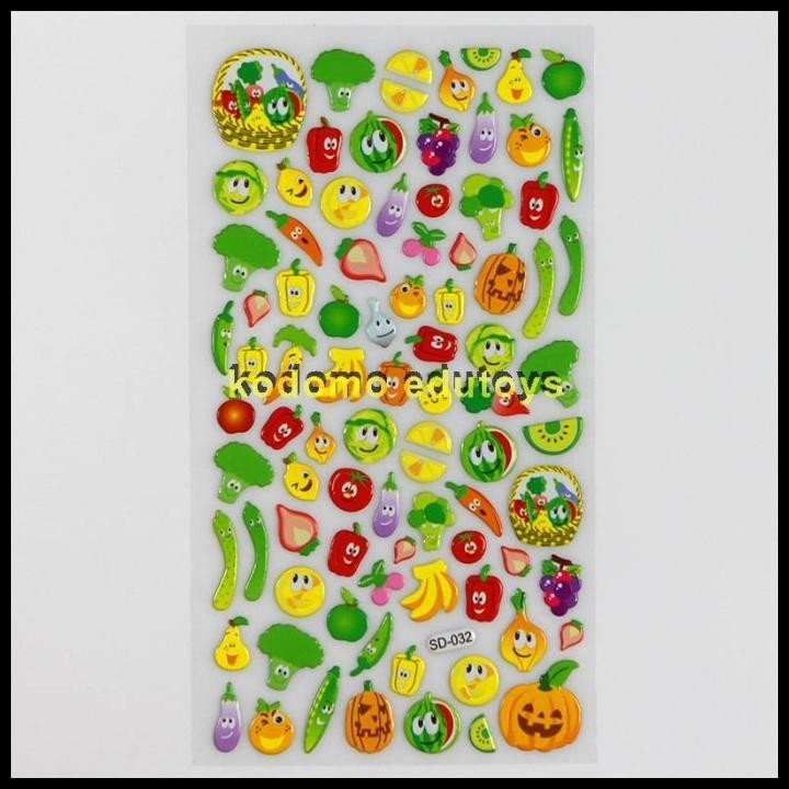 

DISKON STICKER STIKER ANAK TIMBUL BUAH & SAYURAN, FRUITS & VEGETABLES 2558 !!!!
