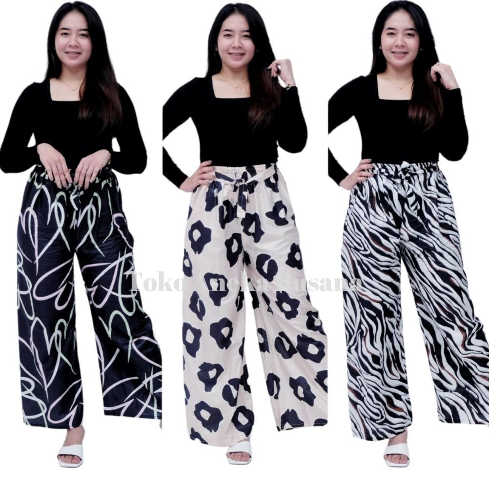 Celana Tidur Kulot Panjang Tie Dye Bahan Rayon