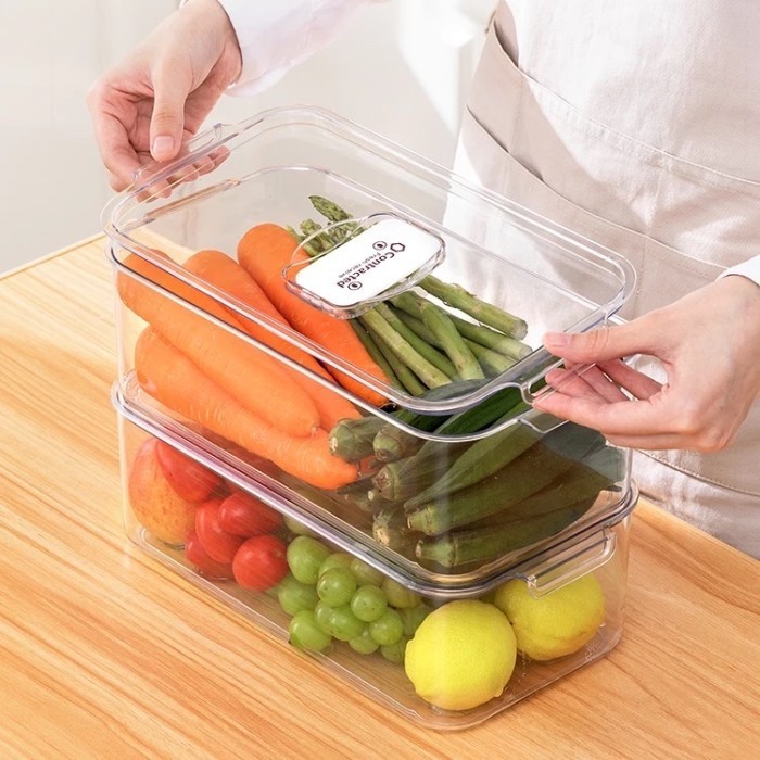Food Storage Kontainer Kulkas Wadah Kulkas Tertutup Organizer Kulkas