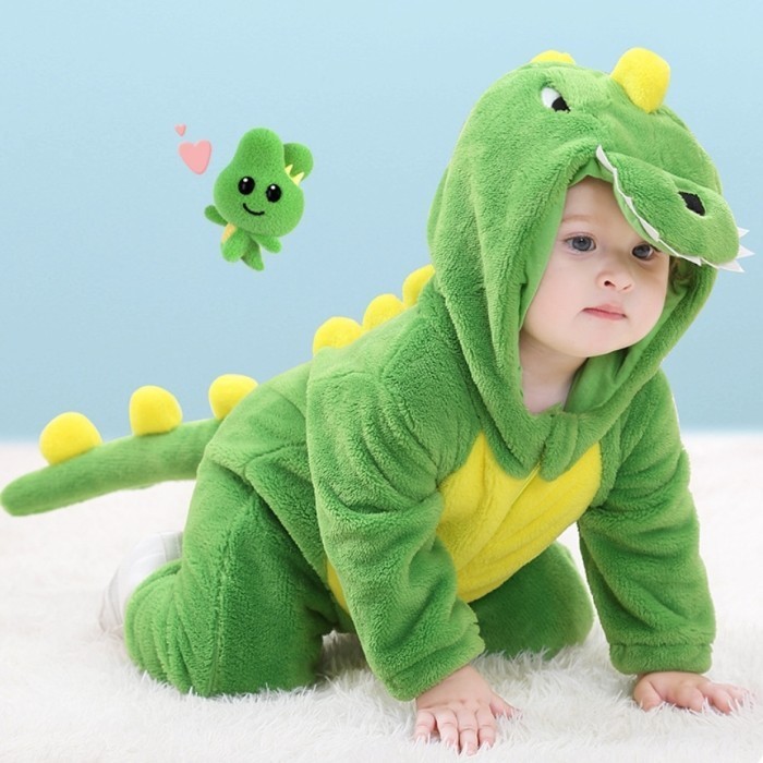 Onesie Bayi Dinosaurus Onesie Dinosaurus Baby Kostum Dinosaurus Bayi