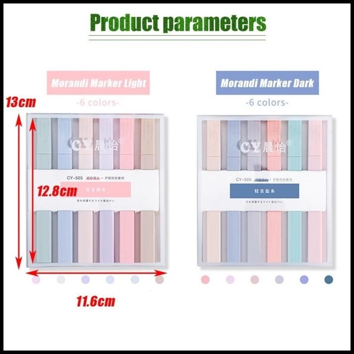

BEST DEAL 6PCS HIGHLIGHTER WARNA WARNI SET - HIGHLIGHTER MORANDI MARKER PEN ART