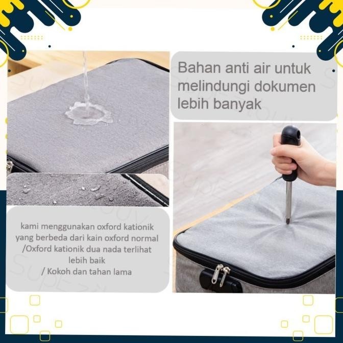 

Laris!!! Tas Dokumen Anti Air Penyimpanan File Document Organizer Hitam 3 Lapis ~Ctz Berkualitas