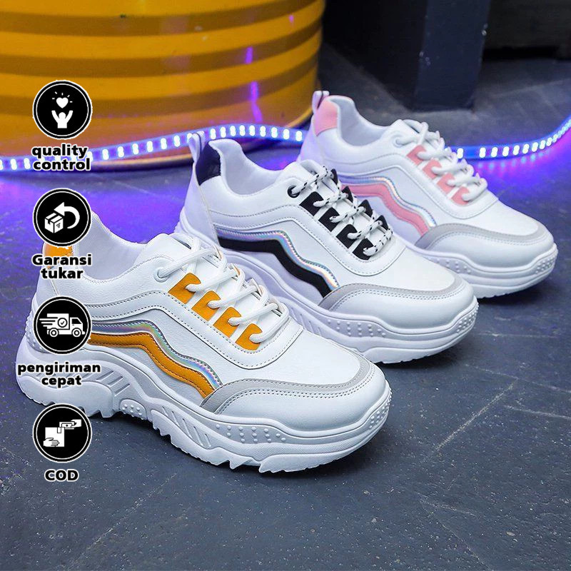 Sepatu Wanita Casual Cewek Premium Remaja Insol Empuk Kasual Perempuan Kuat Sneakers Seneakers Sneak