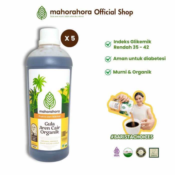 

Paket Hemat Gula Aren Cair Murni Dan Organik Premium Mahorahora 1Liter - Adelineez