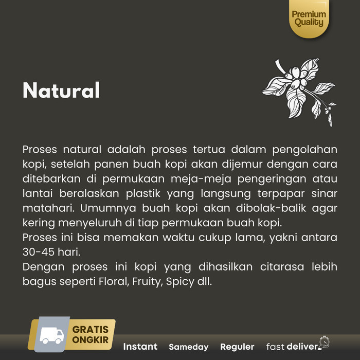 

Northsider Kopi Arabika Aromanis Natural Coffee 100G