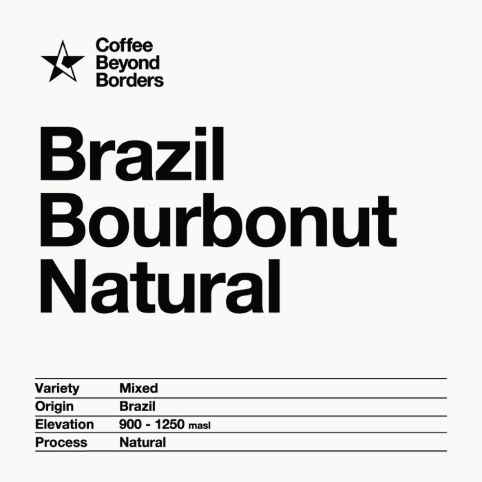 

Arabica Green Beans - Brazil Bourbonut Natural