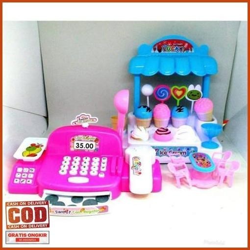 Baru Li03 Mainan Edukasi Anak - Ice Cream Store Murah Cash Register Kasir Qc Pass