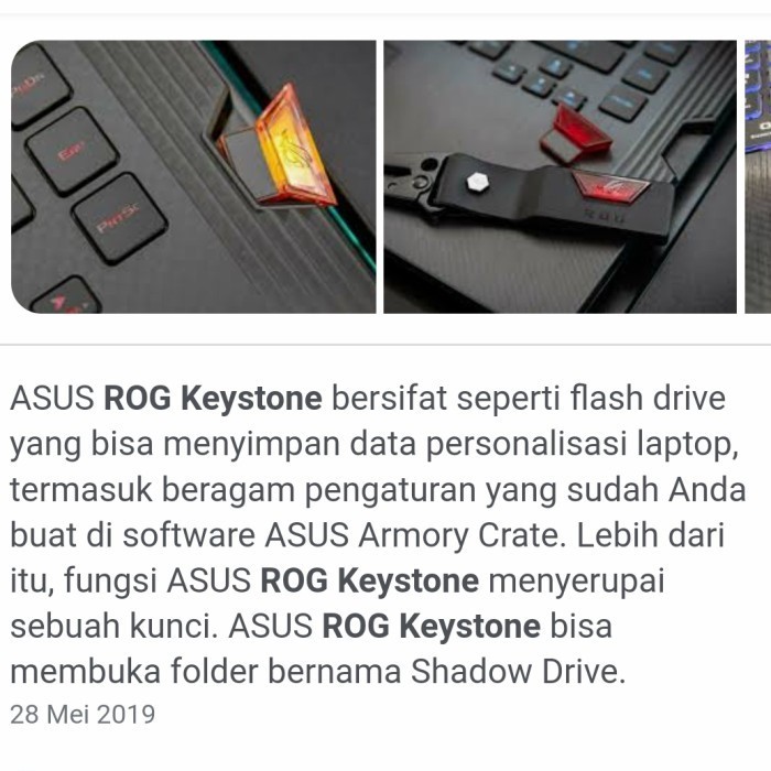 Cas Keystone Rog Gantungan Kunci Keychain Original