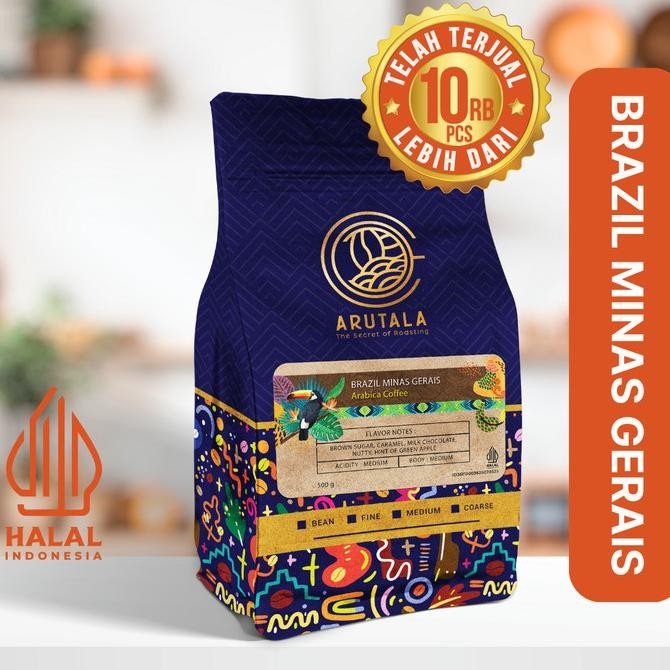 

Arutala Kopi Brazil Minas Gerais Arabika 500 Gram