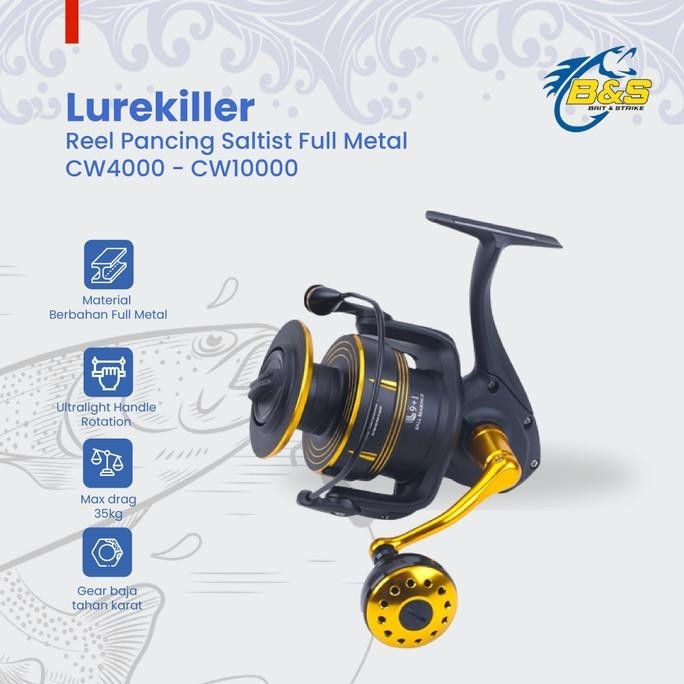 Ready Lurekiller Saltist Jepang Reel Pancing Full Metal Max Drag 35Kg Rp009
