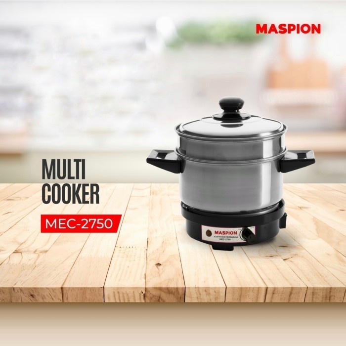 Panci Elektrik Alat Masak Serbaguna Kukus Maspion Mec-2750 Travel