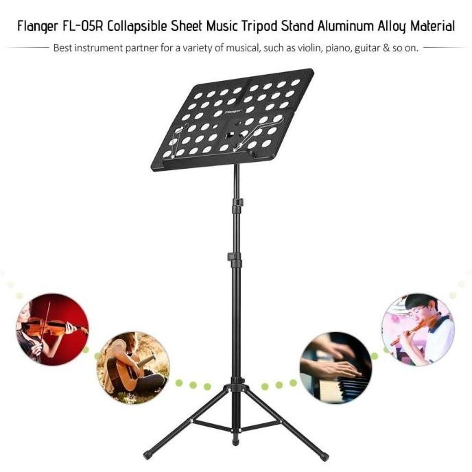 Stand Partitur Buku Musik Stand Tiang Tempat Dudukan Buku Lirik Lagu HFS