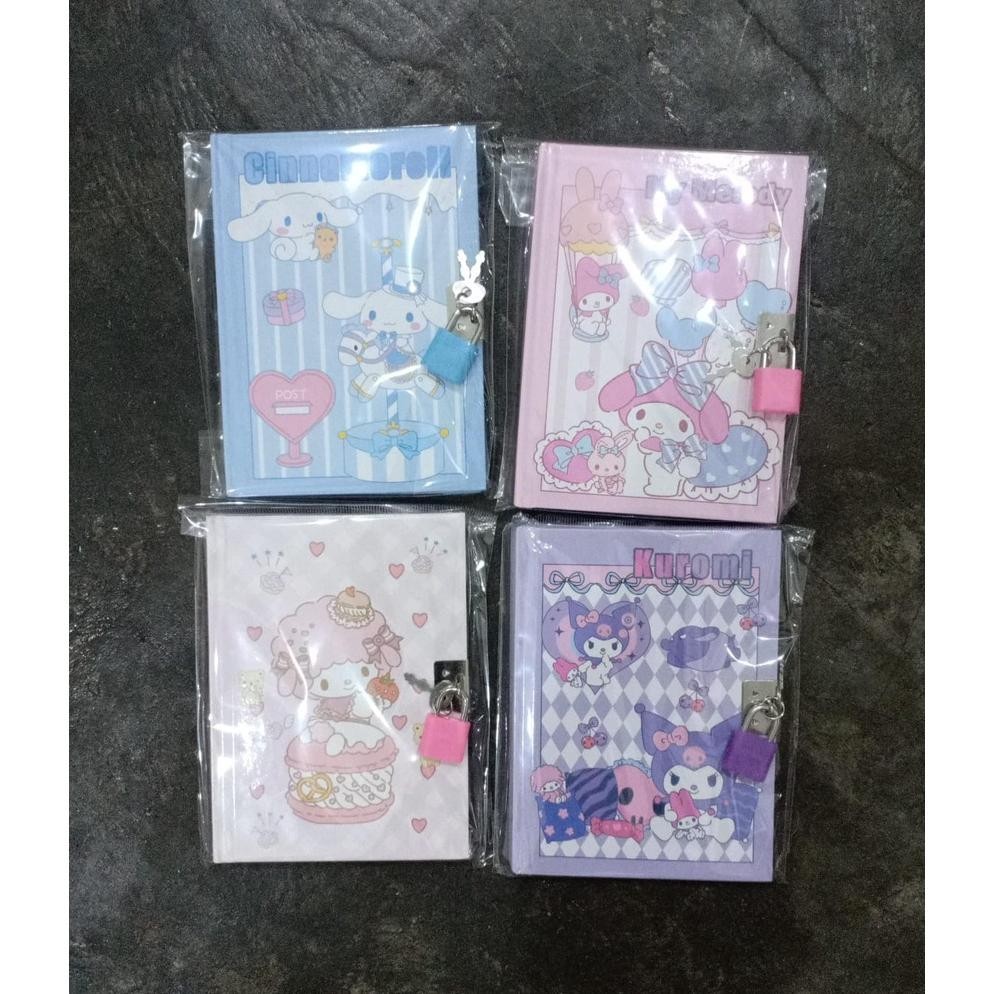 

*DUNIA PESTA* DIARY KUNCI GEMBOK MINI / NOTES ANAK KARAKTER LUCU / BUKU TULIS ANAK BISA COD