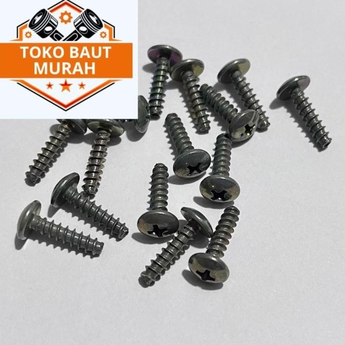 [PAKET ISI 100 PCS] Baut Body Kasar Vario/ Baut Body Motor Honda 4x16