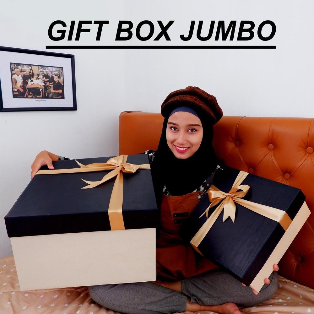 

GIFT BOX JUMBO / KOTAK KADO / JUMBO 43X31CM / PACKAGING HADIAH / HAMPERS BOX / UNIK GONI AESTETIC COD