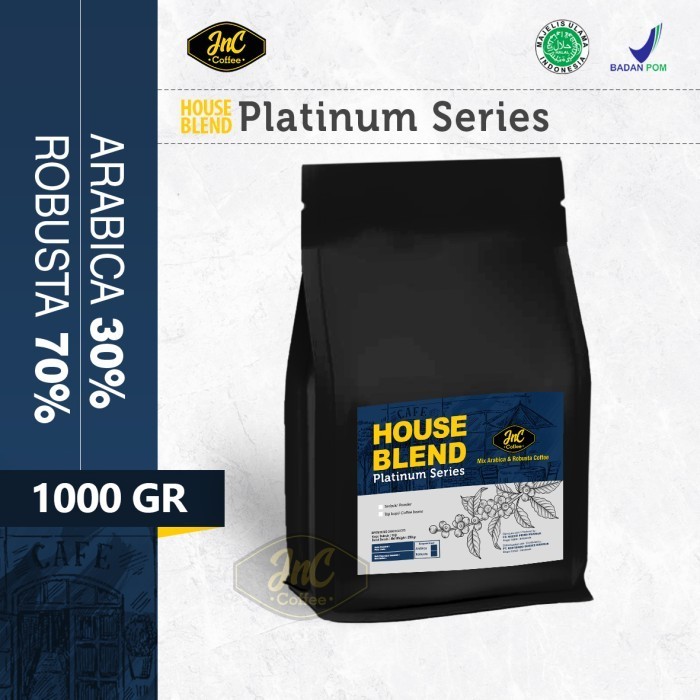 

Ready JnC House Blend Platinum 1 KG 30% Arabica 70% Biji Kopi Robusta