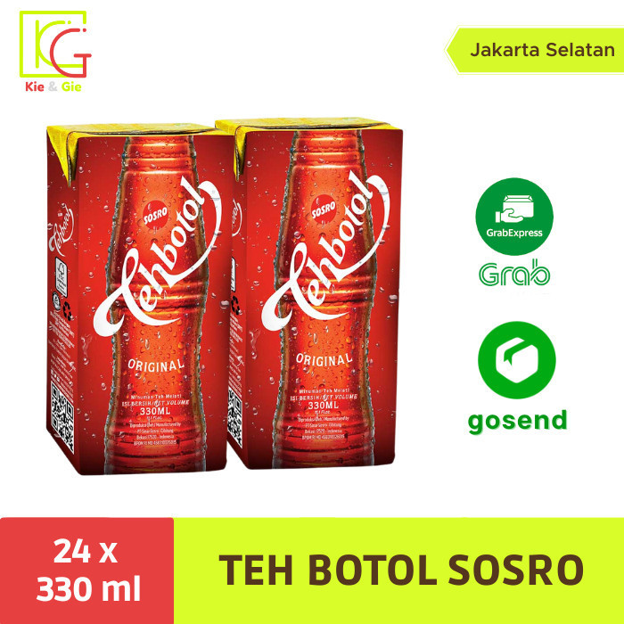 

Ready Teh Botol Kotak Sosro 330ml 1 dus isi 24pcs