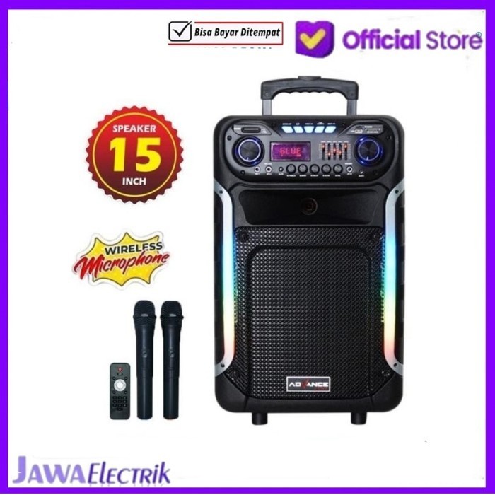 Spaeker Bluetooh Advance K1512E Speaker 15 Inch + Mic
