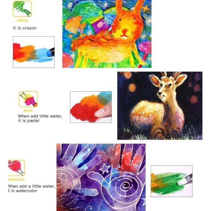 

Joan Miro 12pcs Babyroo Silky Crayon Face Painting Body Kids HM