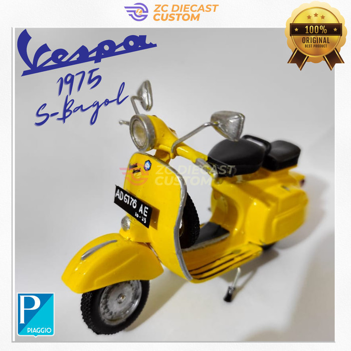 Cabre (Super 1975) Diecast Vespa, Miniatur Vespa, Replika Vespa Skala 1:18