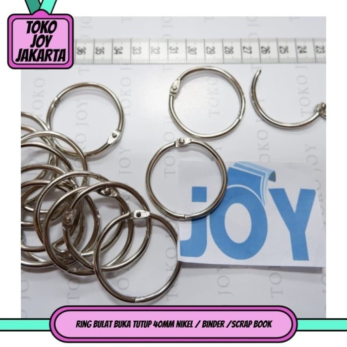 

100Pcs Ring Binder 40Mm Ring Buka Tutup Mekanik 4Cm