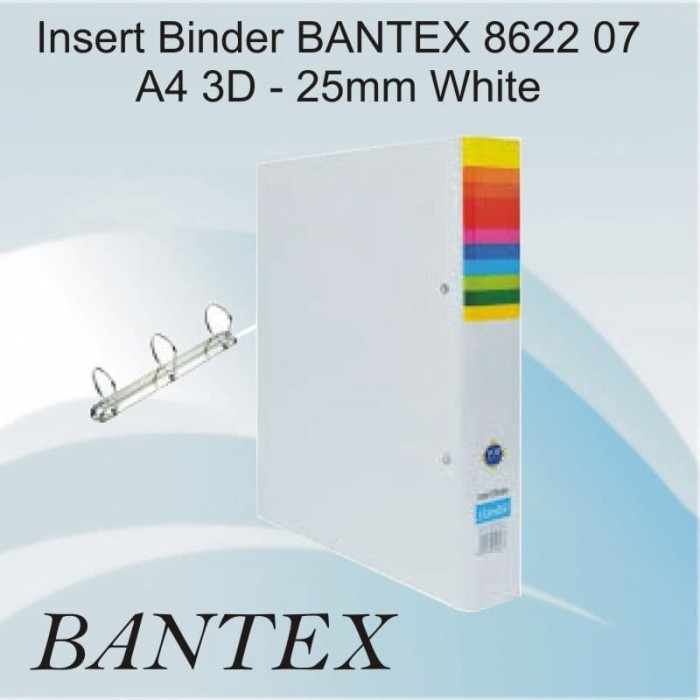 

Insert Binder Bantex 8622 07 A4 3D - 25Mm White (A4 Lp-25Mm 3 Lobang)