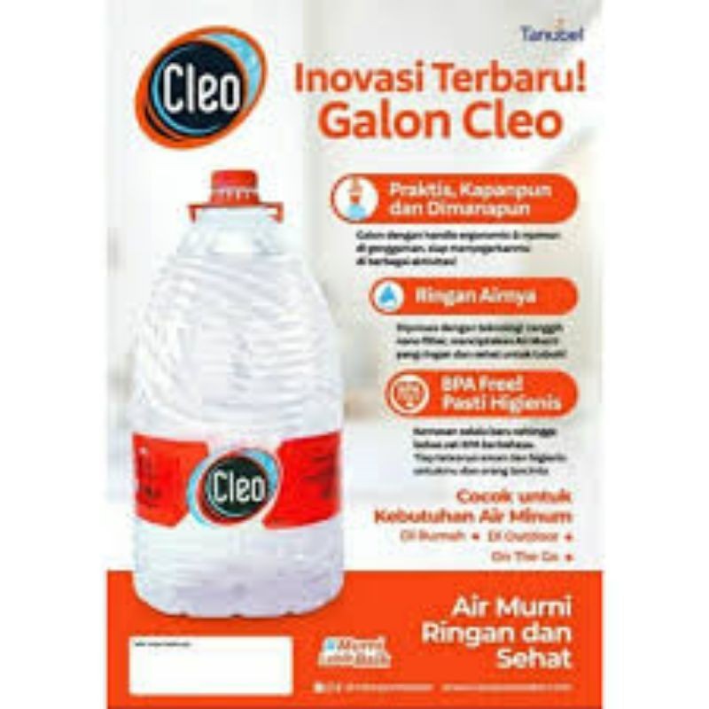 

Cleo Galon 12,8 Liter ( Khusu Pengiriman Intant/Same Day )