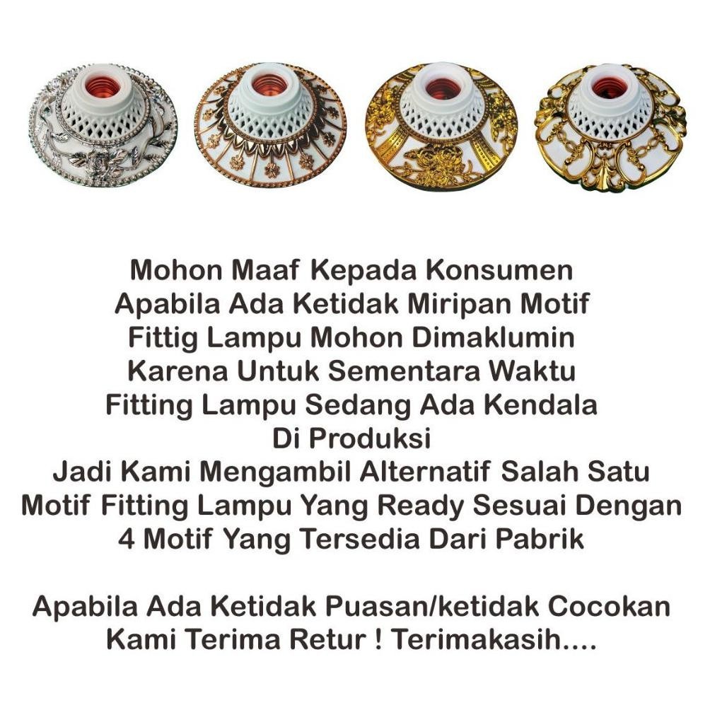 PIU Ornamen Lampu PVC / Fitting Lampu Plafon motive Kaligrafi Bintang Ornamen Plafon PVC / Fitting L