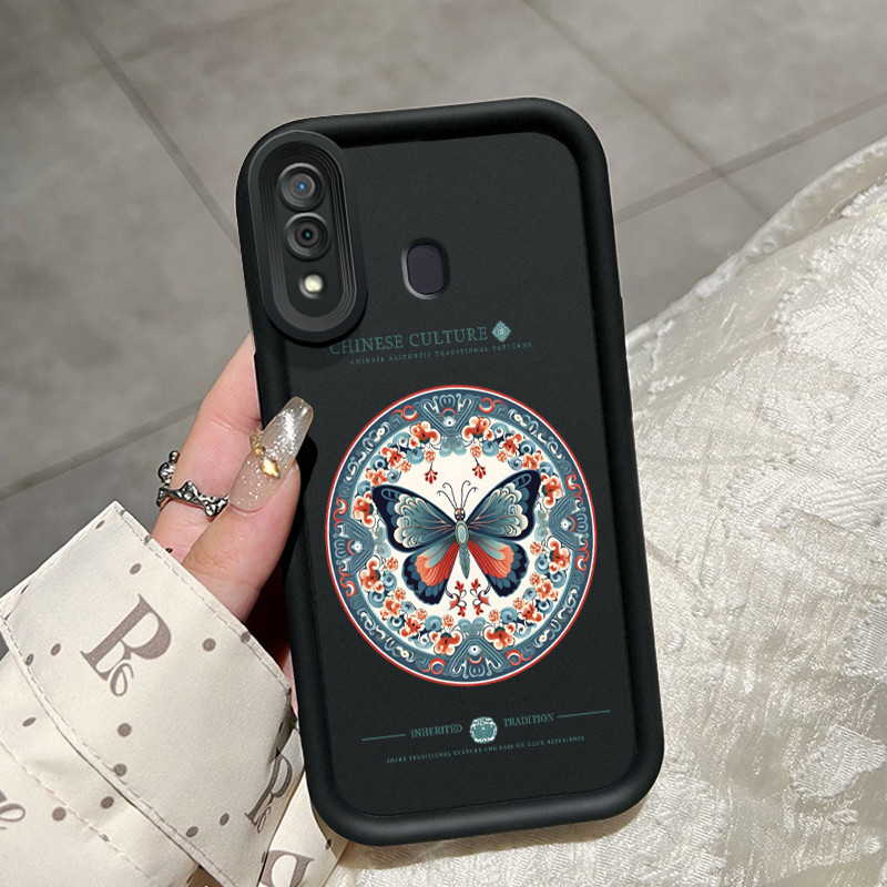 Casing Hp Samsung Galaxy A30 A20 M10s Case HP Pola kupu-kupu gaya Cina Cesing baru Kesing Silikon lu