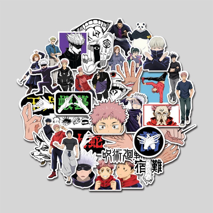 

STICKER PACK JUJUTSU KAISEN STICKER TUMBLER STIKER LAPTOP KOPER HELM K01