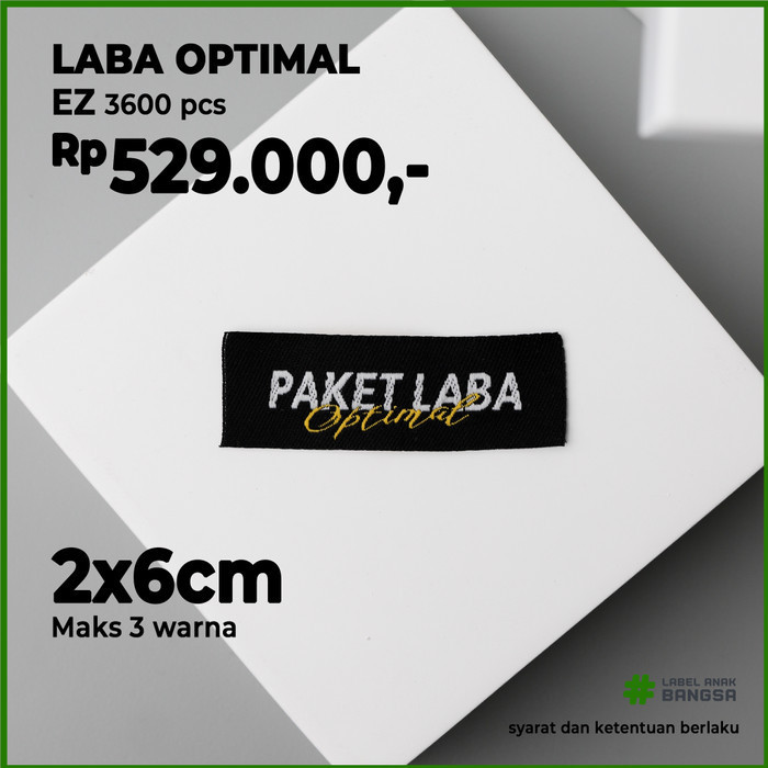

Label Baju Rajut / Woven - Paket Laba Optimal 2x6cm EZ 3600pcs K01