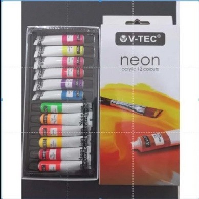 

Cat Acrylic Neon Colour VTEC Cat Akrilik 12 Warna 6ml V-Tec K01