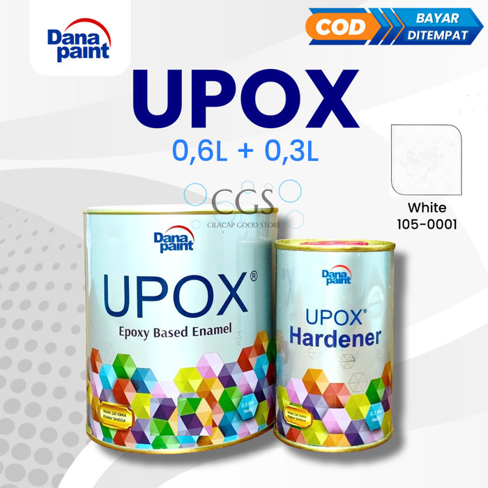 Upox Epoxy White 0.9 Liter / Cat Keramik Dinding Lantai Kamar Mandi