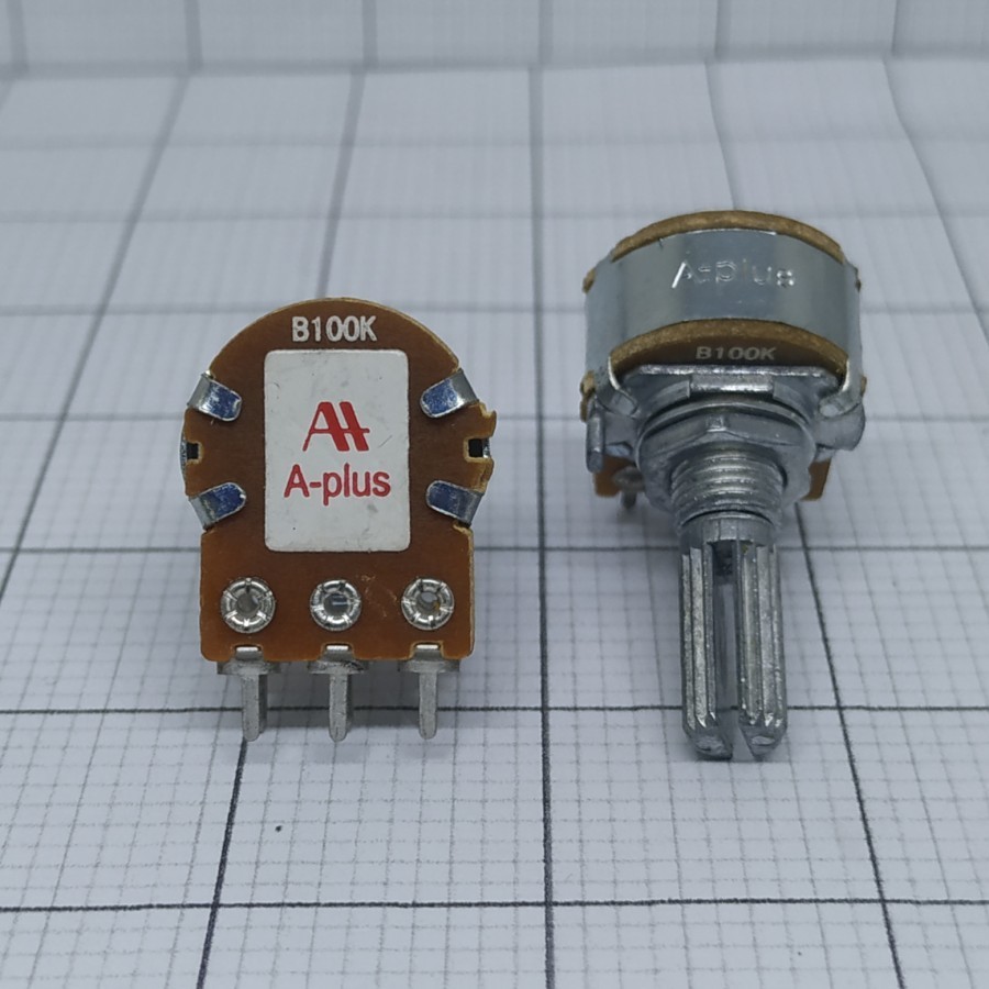 Potensio B100k / B-100K / B 100K Stereo Alpha A-plus 6 pin